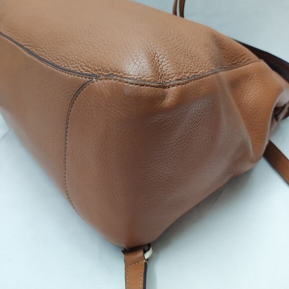 Kate Spade Leila Brown Pebbled Leather Drawstring Top Handle Backpack main image 7